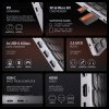 AXAGON Klawiatura HMC-KB-CRL USB-C 5Gbps z wieloportowy hub 9in1, SD/microSD, 3x USB-A, HDMI 4K/60Hz, PD 100W, Audio, Cyrillic l